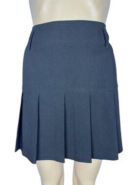 Vintage Tempted Hearts Women's Juniors' Pleated Mini Skirt Black Size 13 L